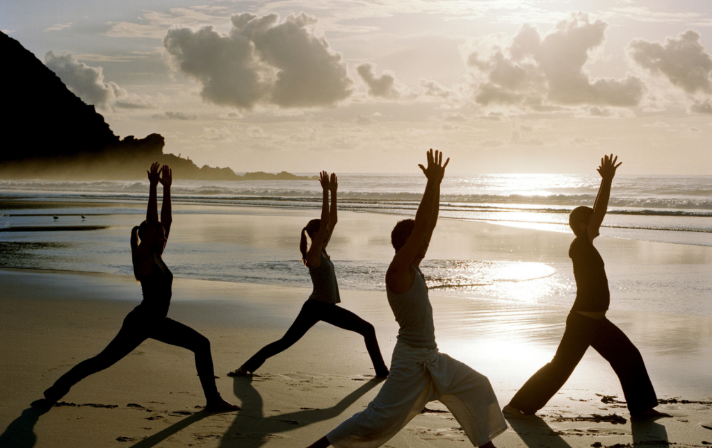 yoga at the beach